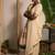 off white handwoven mul cotton saree with green and zari border