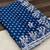 chinon silk bandhani print pallu sequin and thread work blue saree