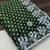 chinon silk bandhani print pallu sequin and thread work green saree