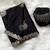 black heavy zari work chinon silk saree with fancy blouse