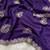 purple heavy zari work chinon silk saree with fancy blouse