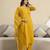 Yellow chanderi embroidery kurta pant with dupatta set