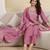 Pink roman silk embroidery kurta pant with dupatta set