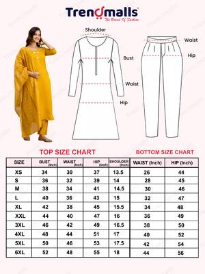 Trendmalls Yellow chanderi embroidery kurta pant with dupatta set 5
