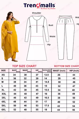 Trendmalls Yellow chanderi embroidery kurta pant with dupatta set