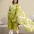 Green cotton embroidery kurta pant with dupatta set