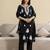 Black cambric cotton embroidery kurta pant with dupatta set