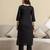 Black cambric cotton embroidery kurta pant with dupatta set