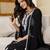 Black cambric cotton embroidery kurta pant with dupatta set