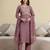 Peach cotton embroidery kurta pant with dupatta set