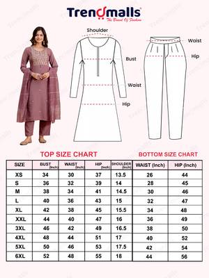 Trendmalls Peach cotton embroidery kurta pant with dupatta set 6
