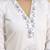 White chanderi embroidery kurta pant with dupatta set