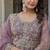 DESIGNER LAVENDER COLOR NET FABRIC ANARKALI SALWAR SUIT SEMI STITCHED DUE STYLE
