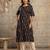 Black ikat print pure cotton kurta