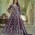 DESIGNER PURPLE COLOR SILK FABRIC ANARKALI SALWAR SUIT SEMI STITCHED