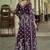 DESIGNER PURPLE COLOR SILK FABRIC ANARKALI SALWAR SUIT SEMI STITCHED