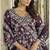 DESIGNER PURPLE COLOR SILK FABRIC ANARKALI SALWAR SUIT SEMI STITCHED