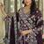 DESIGNER PURPLE COLOR SILK FABRIC ANARKALI SALWAR SUIT SEMI STITCHED