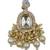 Aarnaa gold-toned kundan chandbali earrings with pearls for women – ethnic festive wear