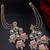 Gold-plated kundan pearl & pink bead triple layer earrings with floral detailing for women & girls