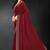maroon handwork zarkan embroidery silk blend saree