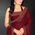 maroon handwork zarkan embroidery silk blend saree