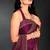wine handwork zarkan embroidery silk blend saree