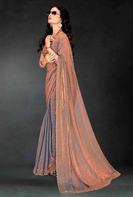 grey handwork zarkan embroidery silk blend saree 3