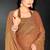 golden handwork zarkan embroidery silk blend saree
