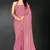 pink handwork zarkan embroidery silk blend saree