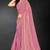 pink handwork zarkan embroidery silk blend saree