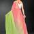peach green two tone stone work silk blend saree