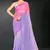 pink purple two tone stone work silk blend saree