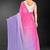 pink purple two tone stone work silk blend saree