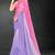 pink purple two tone stone work silk blend saree