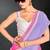 pink purple two tone stone work silk blend saree