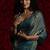 ice blue handwork zarkan embroidery silk blend saree