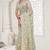 pista resham zarkan stone embroidery work net saree