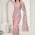 pink resham zarkan stone embroidery work net saree