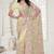 yellow resham zarkan stone embroidery work net saree