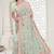 sea green resham zarkan stone embroidery work net saree