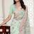 sea green resham zarkan stone embroidery work net saree