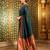 Dark green zari woven silk paithani saree with unstitched blouse – designer & traditional wear