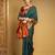Dark green zari woven silk paithani saree with unstitched blouse – designer & traditional wear