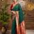 Green zari woven silk paithani saree with unstitched blouse – designer & traditional wear