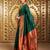 Green zari woven silk paithani saree with unstitched blouse – designer & traditional wear