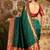 Green zari woven silk paithani saree with unstitched blouse – designer & traditional wear