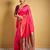 Pink zari woven silk paithani saree with unstitched blouse – designer & traditional wear