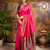 Pink zari woven silk paithani saree with unstitched blouse – designer & traditional wear