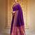 Purple zari woven silk paithani saree with unstitched blouse – designer & traditional wear